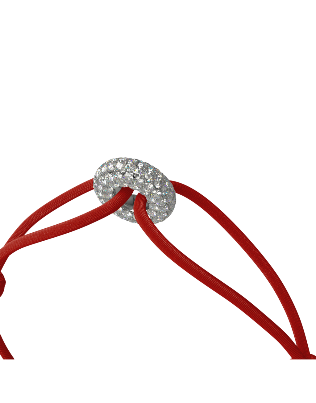 Mini Silver Soho Pavé Cord Bracelet