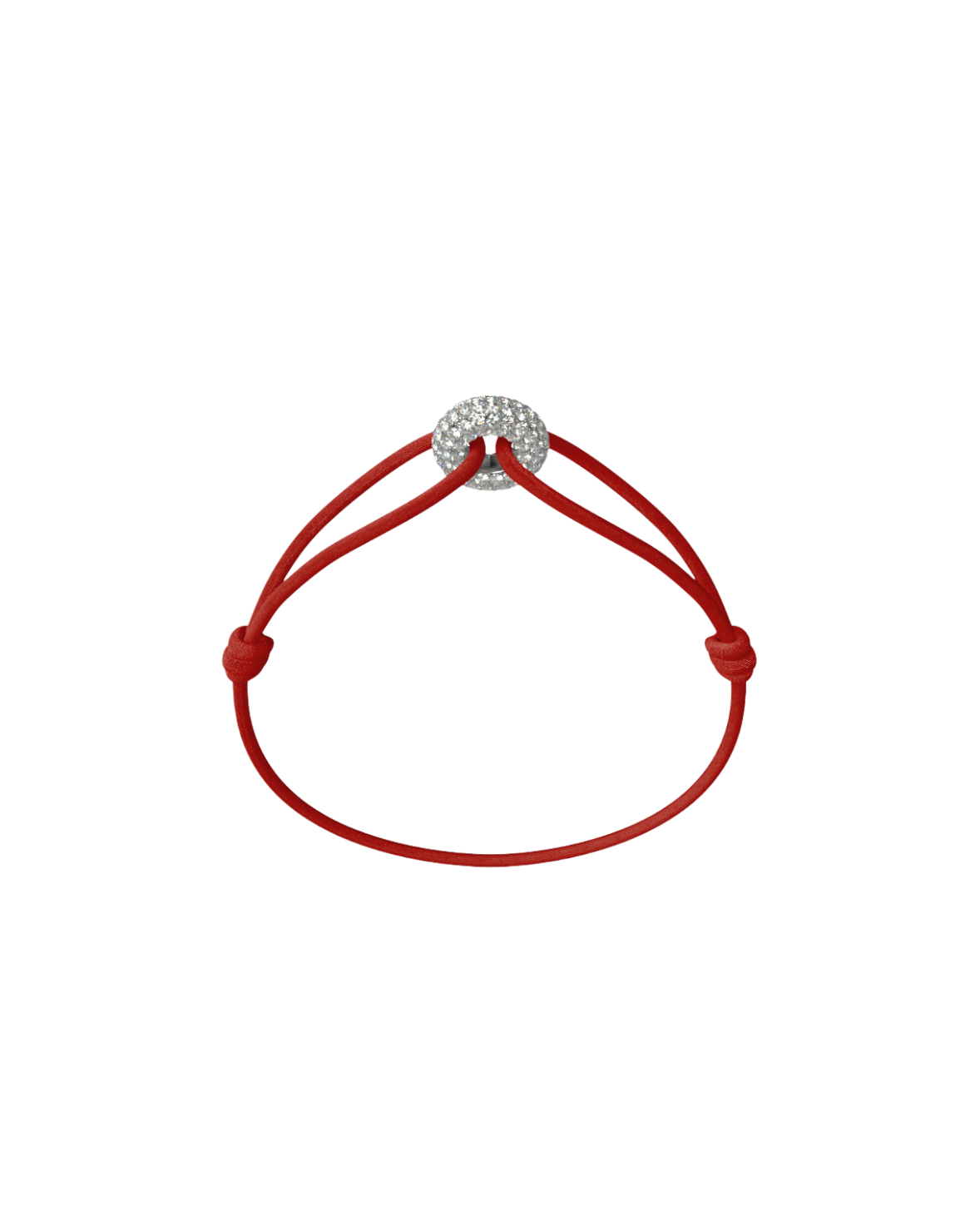 Mini Silver Soho Pavé Cord Bracelet