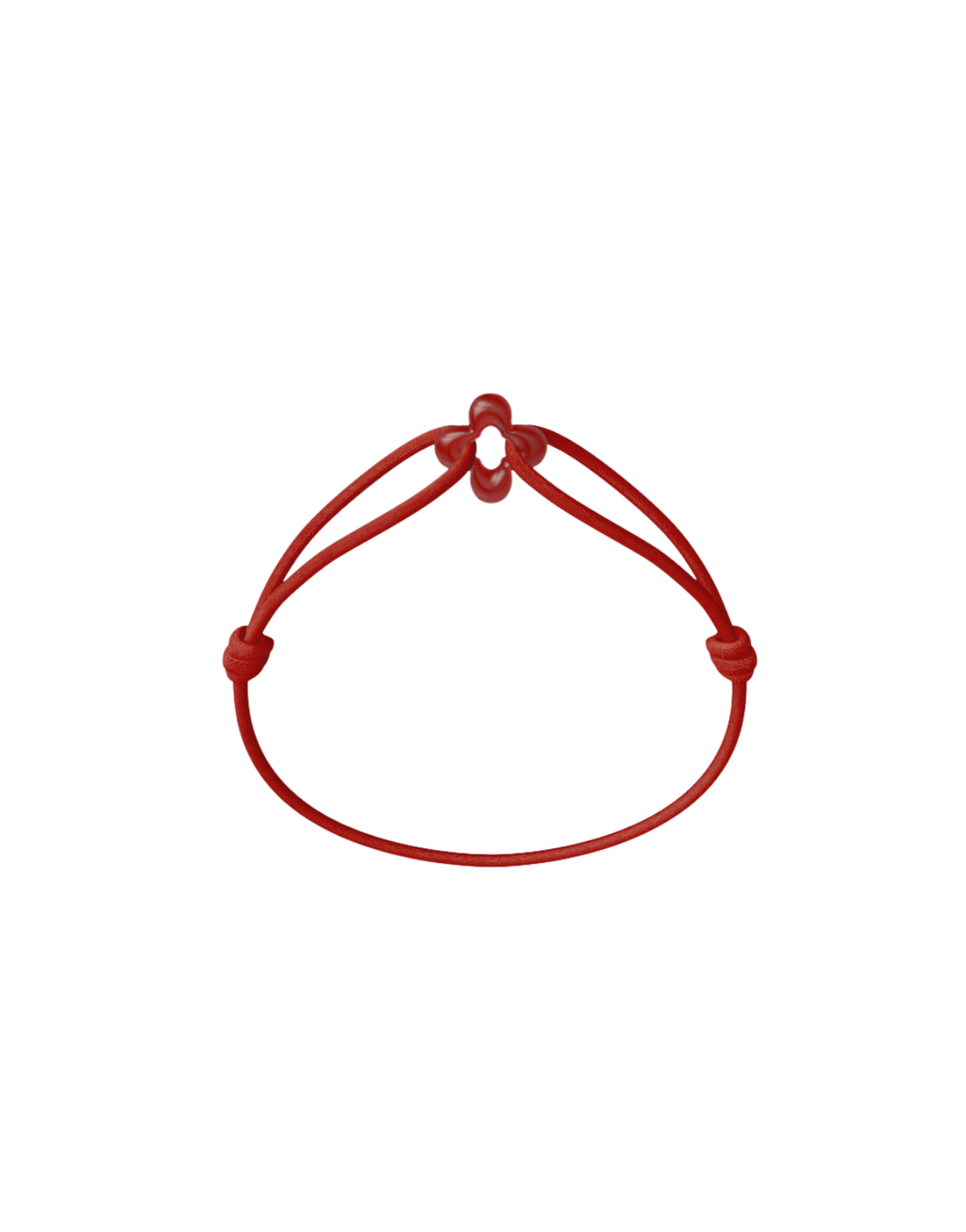 Mini Red Clover Cord Bracelet