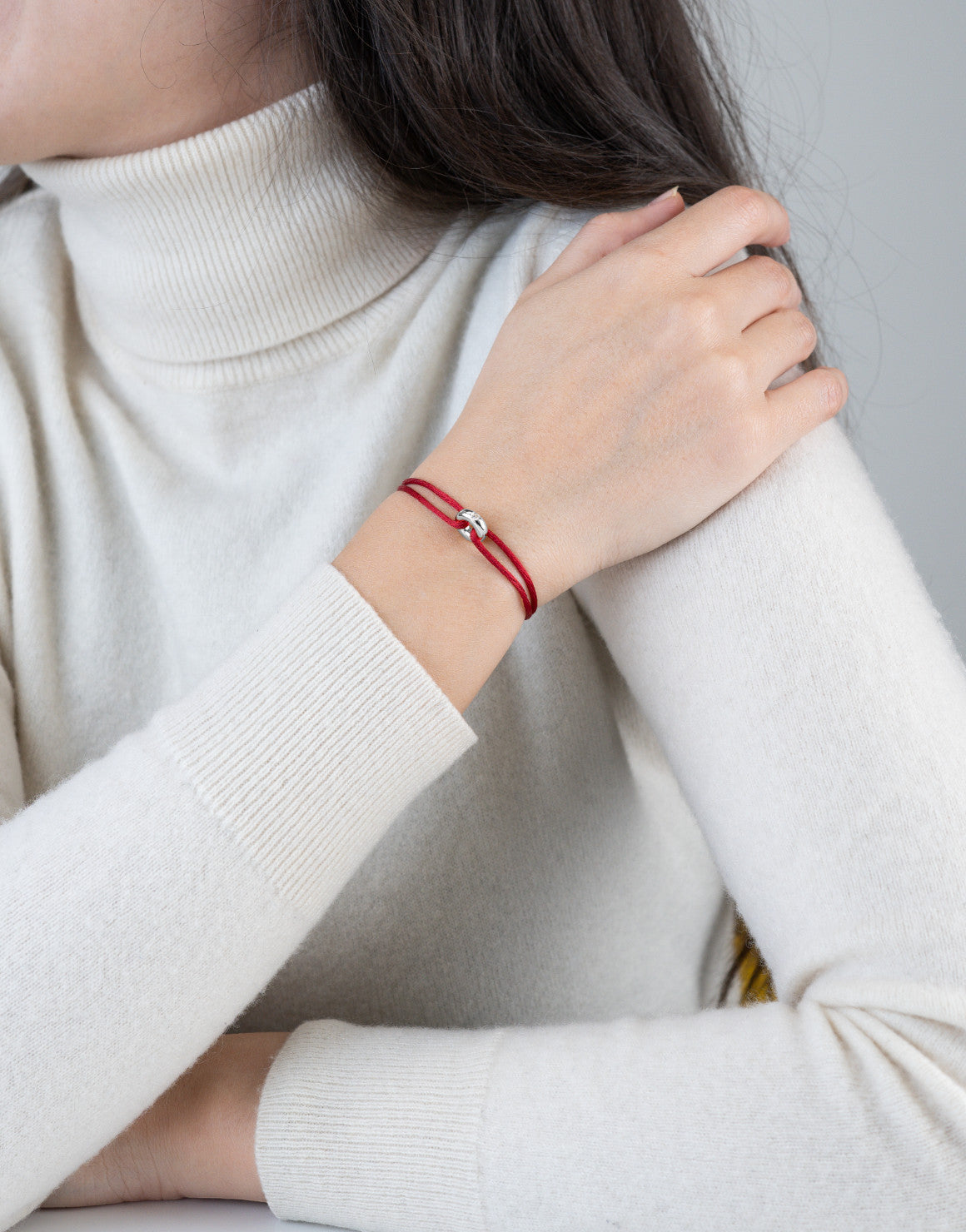 Mini Silver Soho Diamond Cord Bracelet