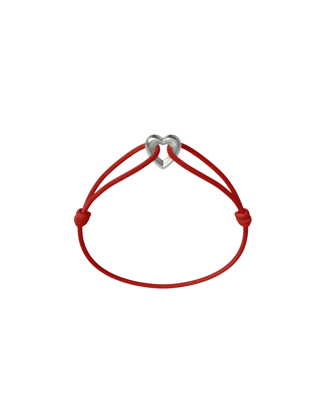 Silver Heart Cord Bracelet