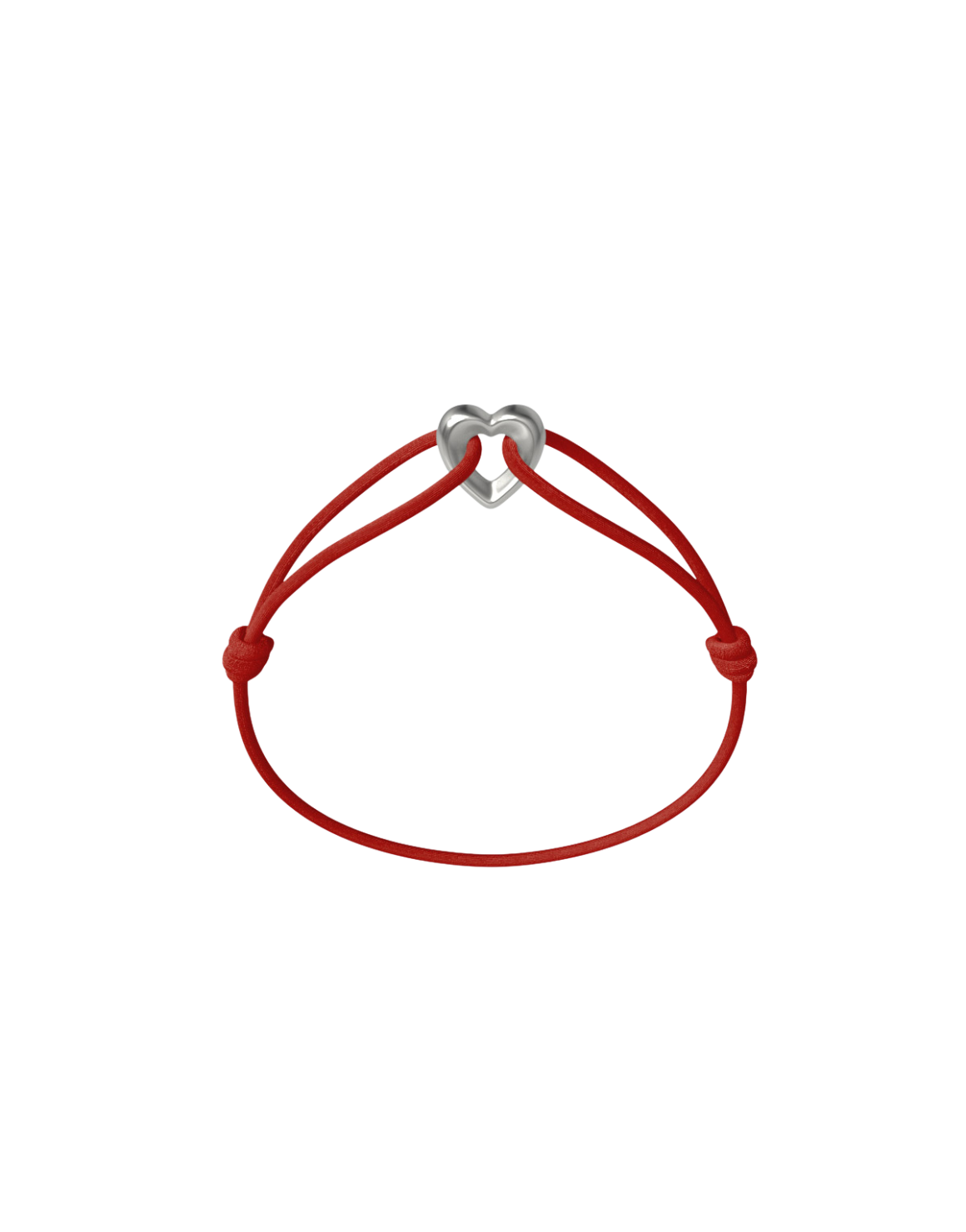 Silver Heart Cord Bracelet