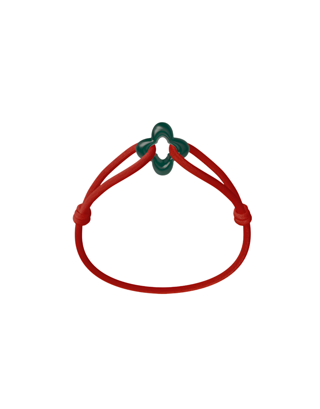 Green Clover Cord Bracelet