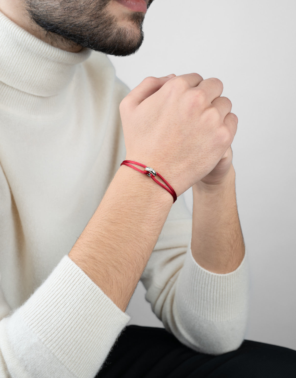 Silver Soho Diamond Cord Bracelet