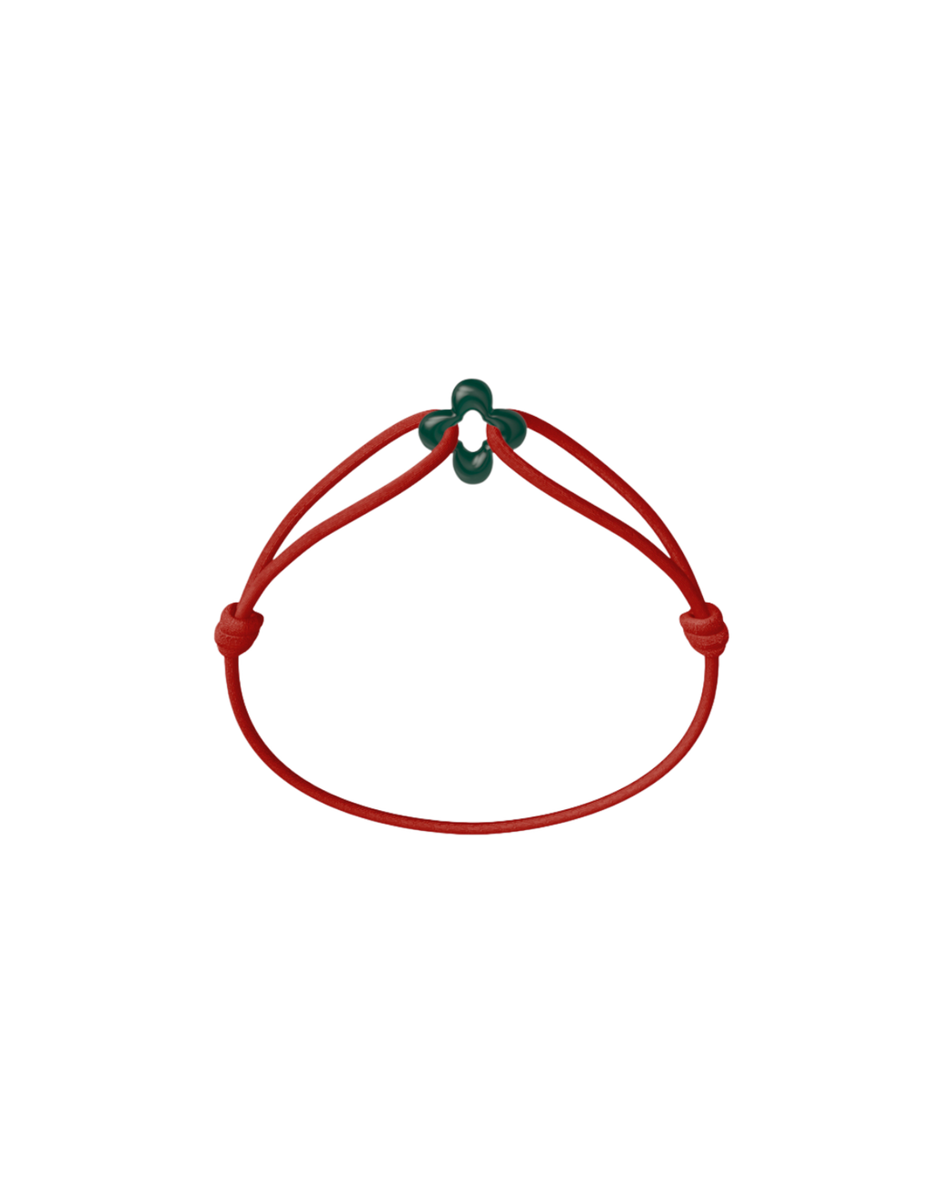 Mini Green Clover Cord Bracelet