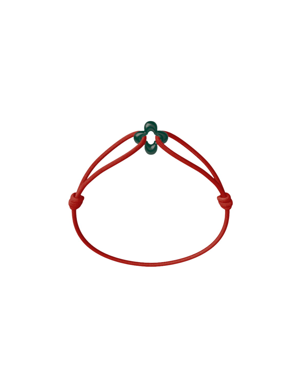 Mini Green Clover Cord Bracelet