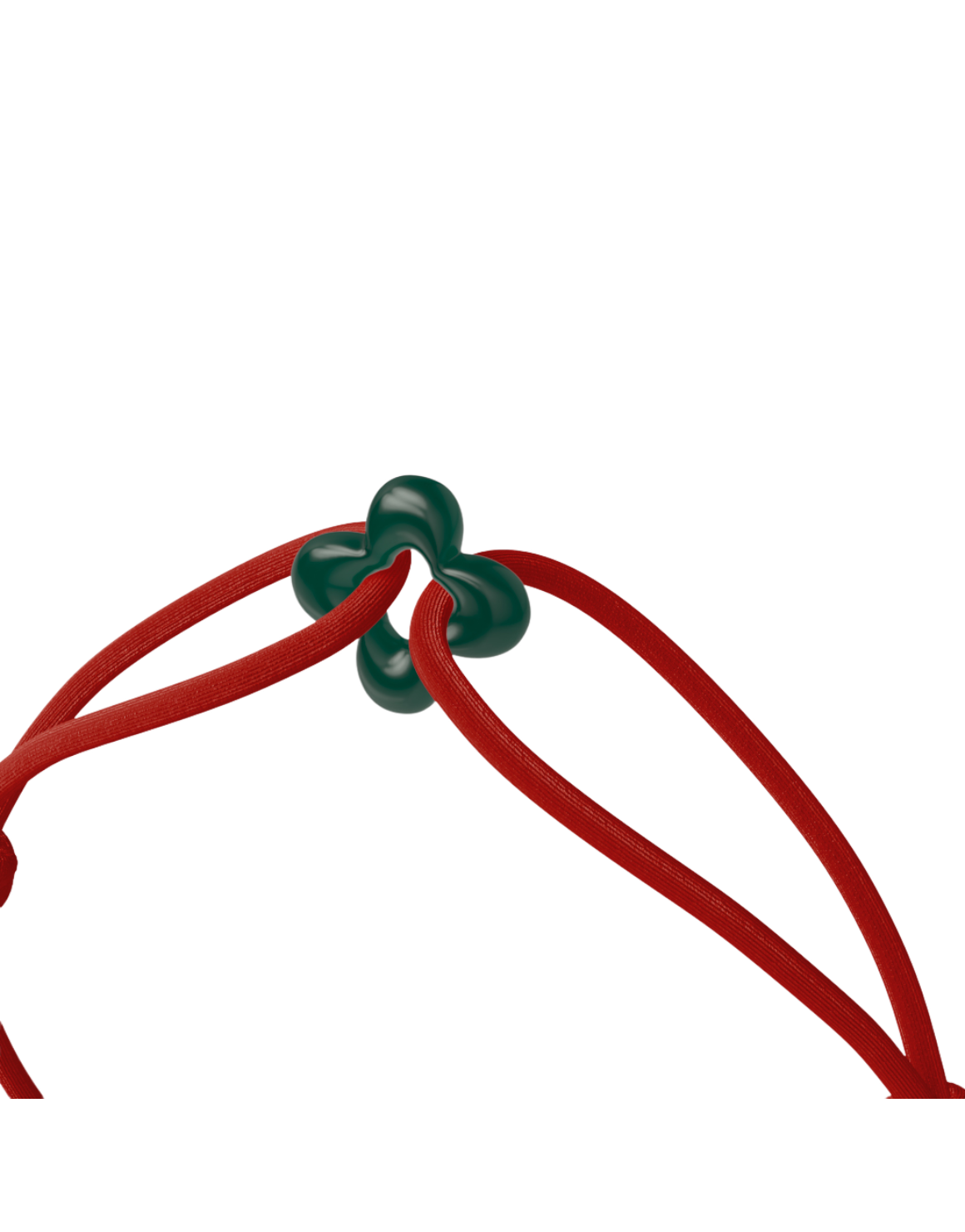 Mini Green Clover Cord Bracelet