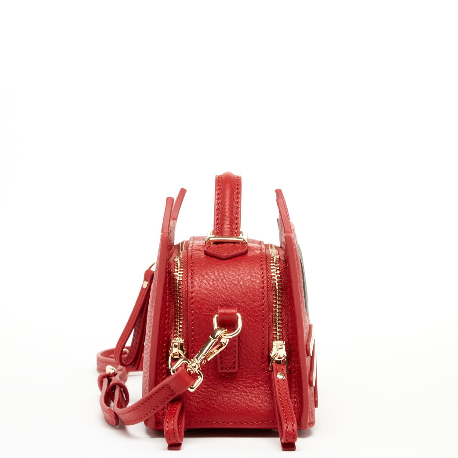 Red Leather Cat Crossbody Bag for Women