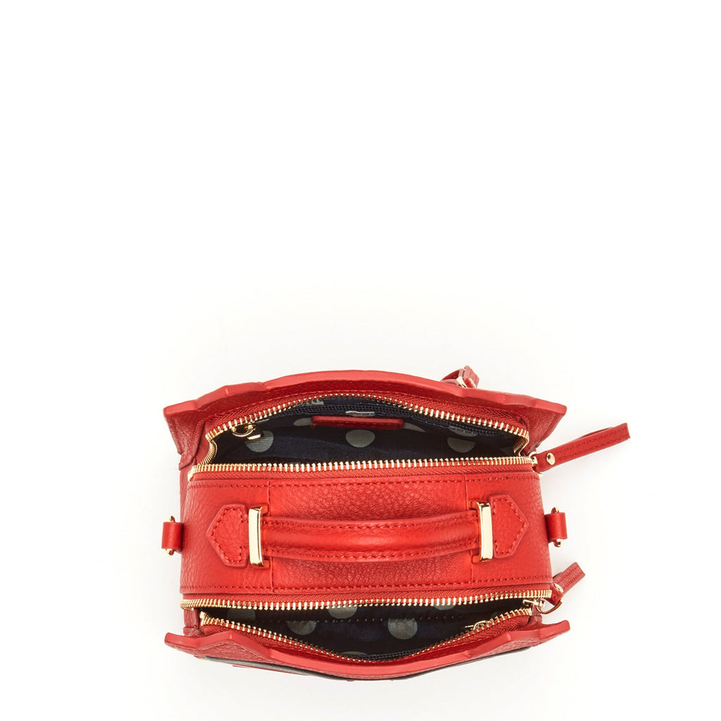 Red Leather Cat Crossbody Bag for Women