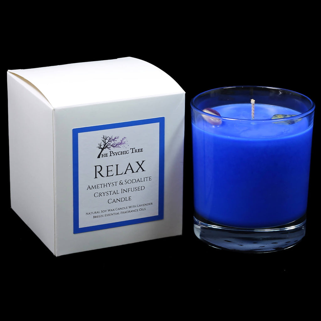 Relax - Crystal Infused Scented Candle