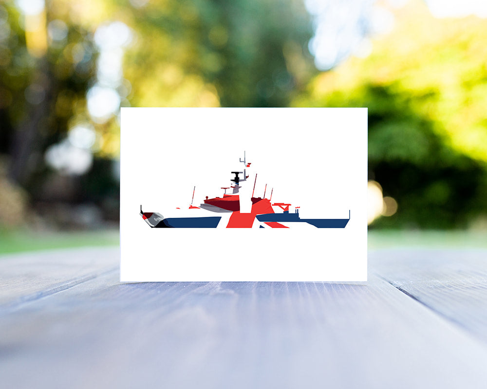 River Class Union Flag Greeting Card A6 Notecard