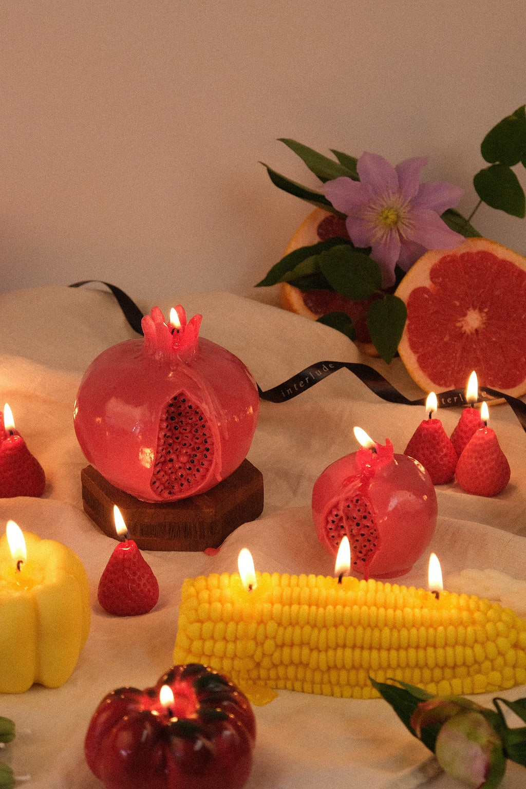 Pomegranate Shaped Candle