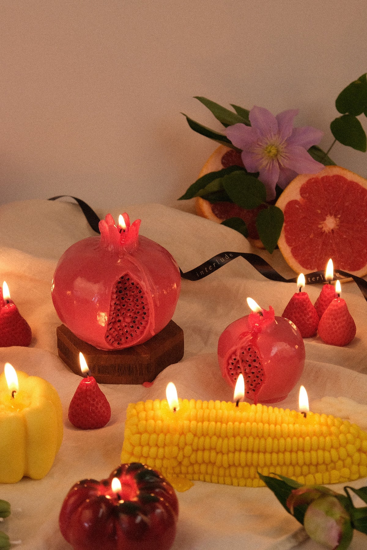 Pomegranate Shaped Candle