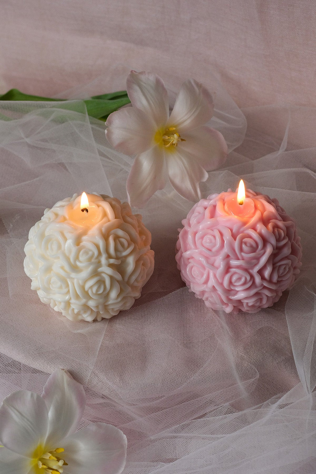 Rose Ball Candle