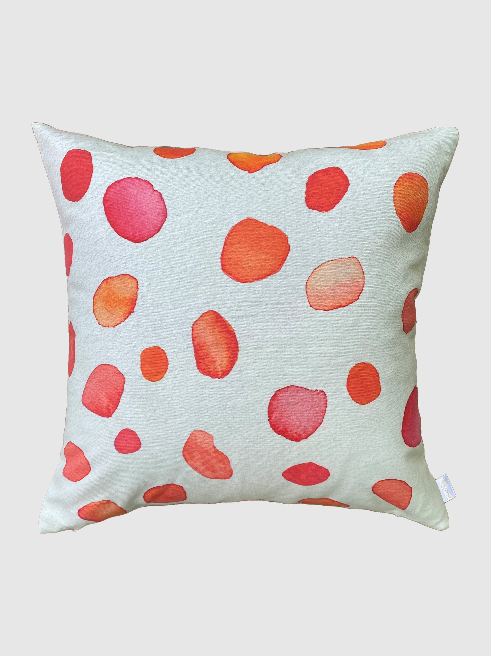 Rose Petals on Ecru Throw Pillow 18 inch Square