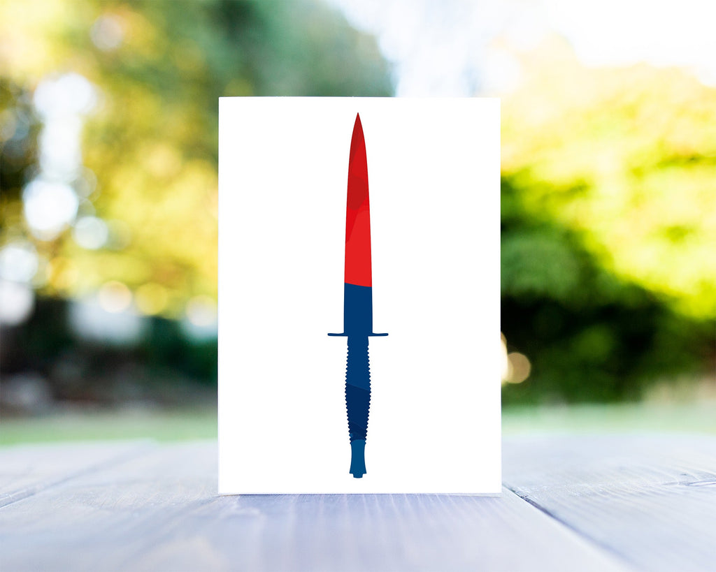 Royal Artillery Commando Dagger Greeting Card