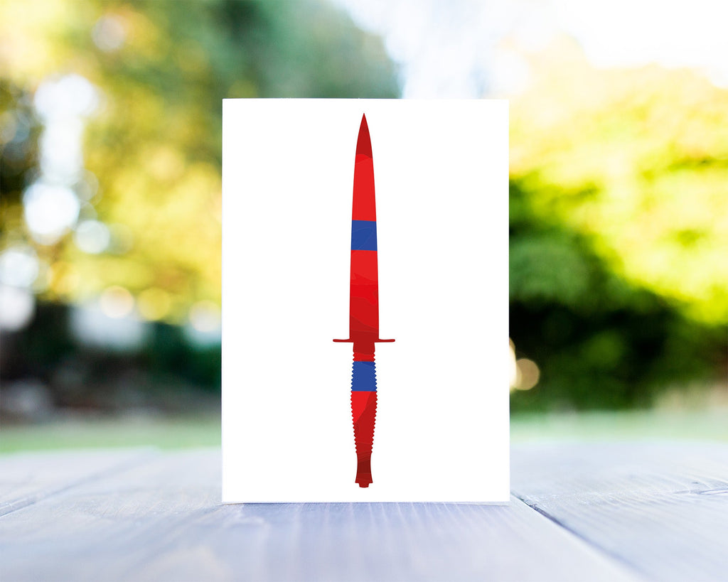 Royal Engineers Commando Dagger Greeting Card