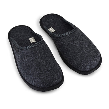 Black Felt Slippers by Oma King – Cozy & Sustainable Comfort by Omaking at brixbailey.com