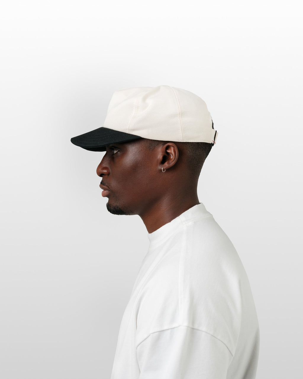 CAP 002 Black Ecru Handmade Denim Cap