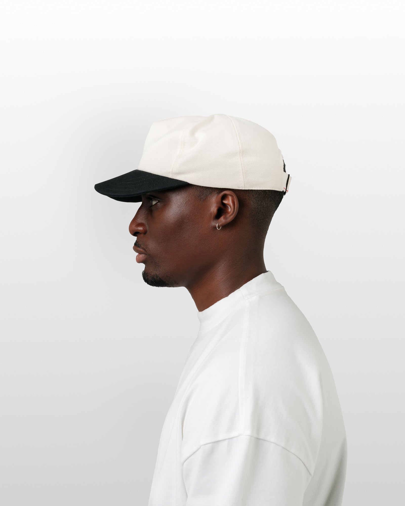 CAP 002 Black Ecru Handmade Denim Cap