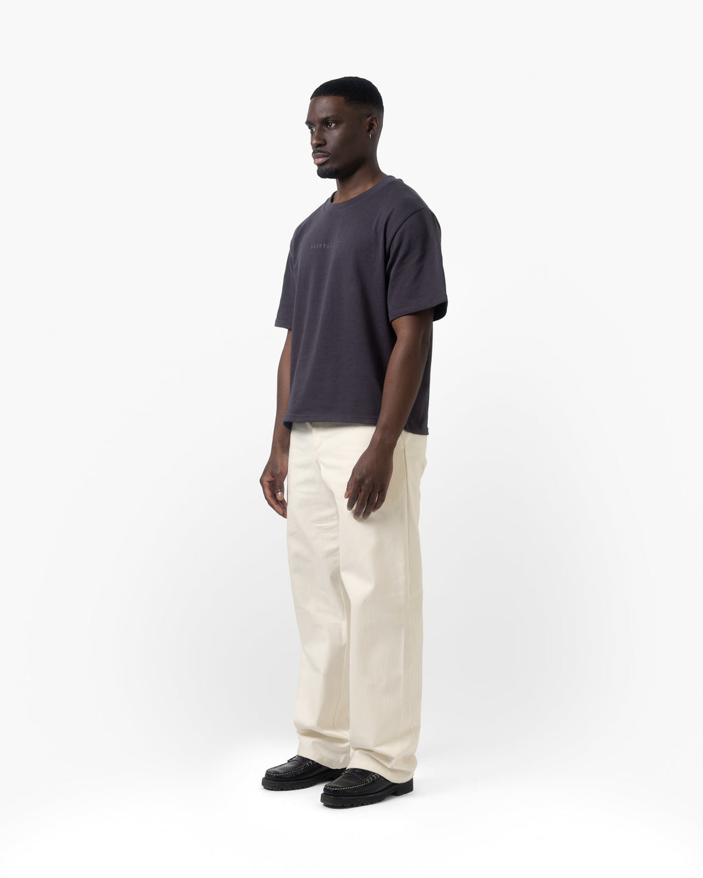 Ecru Wide Leg Trouser 001