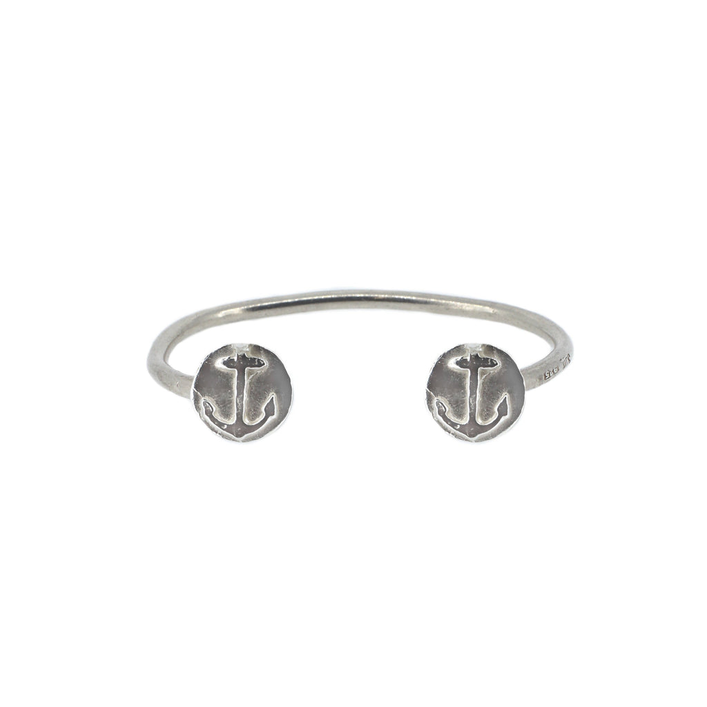 Sterling Silver Anchor Cuff Bracelet