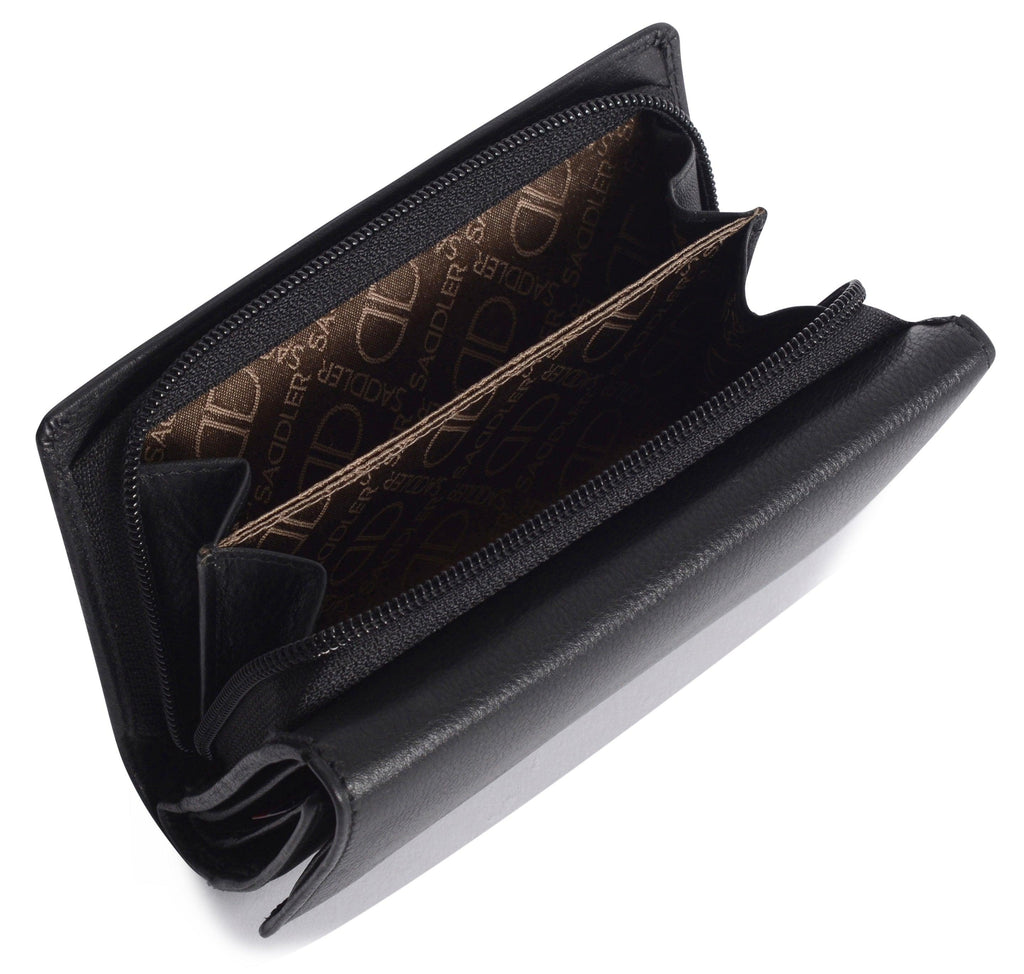 Handmade Leather Trifold Purse with RFID Protection and 8 Card Slots