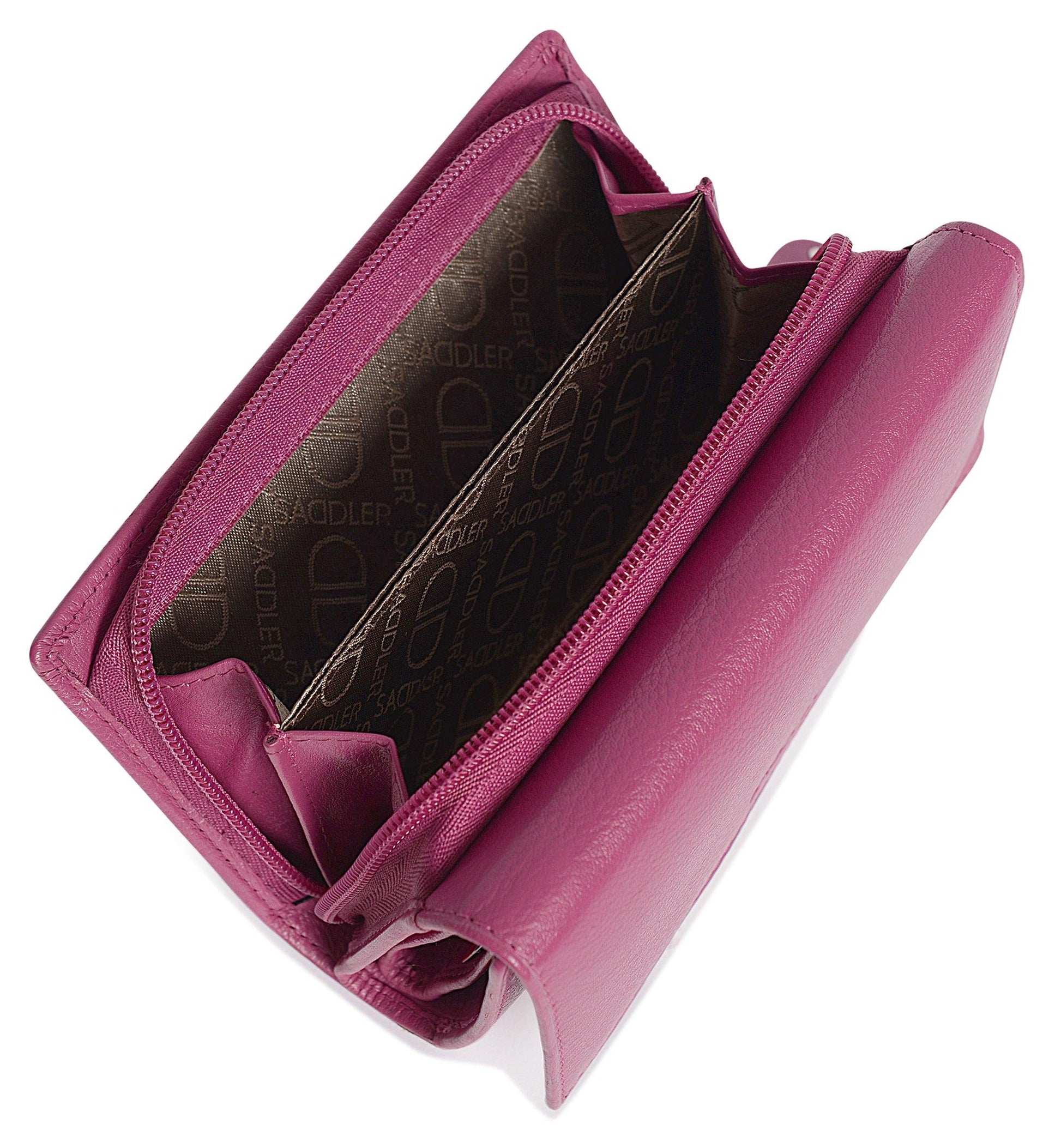 Handmade Leather Trifold Purse with RFID Protection and 8 Card Slots