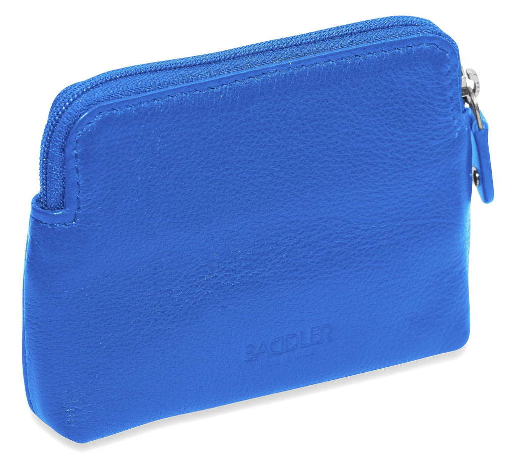Compact Leather Zip Top Purse Pia Handmade RFID Protected