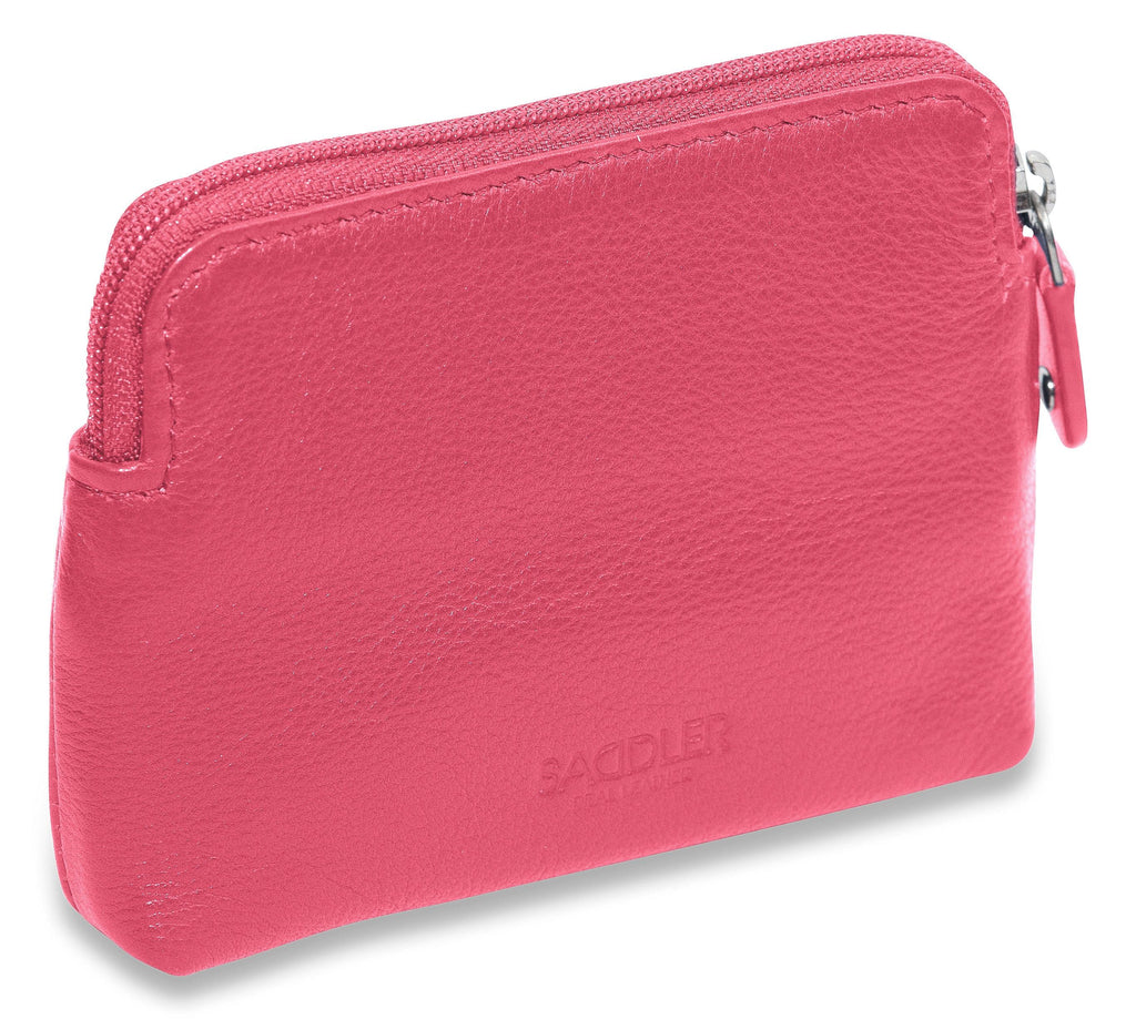 Compact Leather Zip Top Purse Pia Handmade RFID Protected