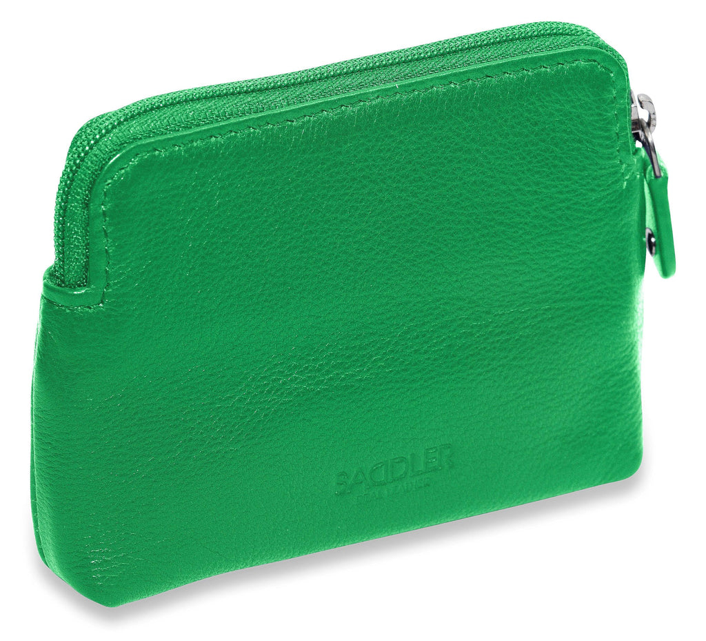Compact Leather Zip Top Purse Pia Handmade RFID Protected