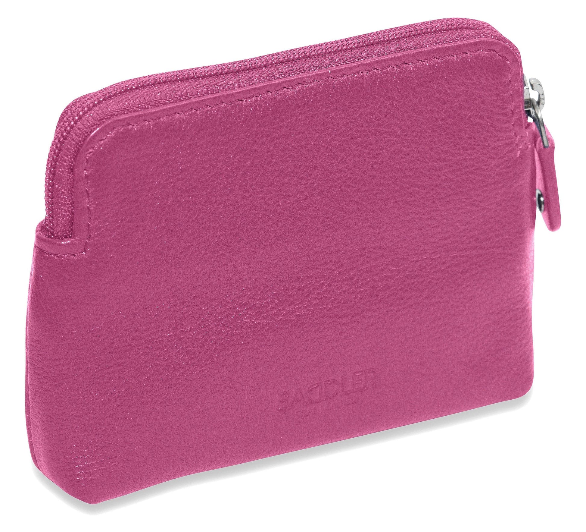 Compact Leather Zip Top Purse Pia Handmade RFID Protected