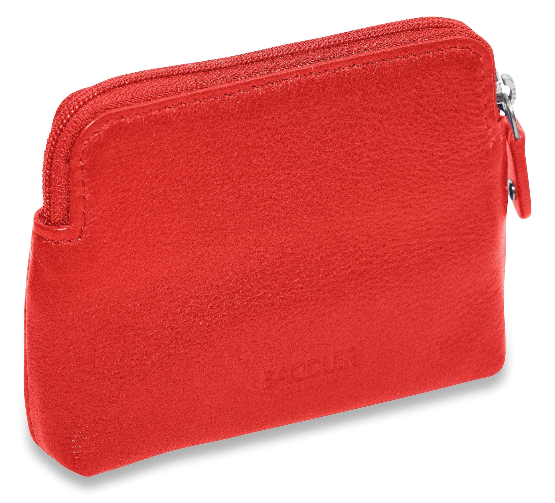 Compact Leather Zip Top Purse Pia Handmade RFID Protected