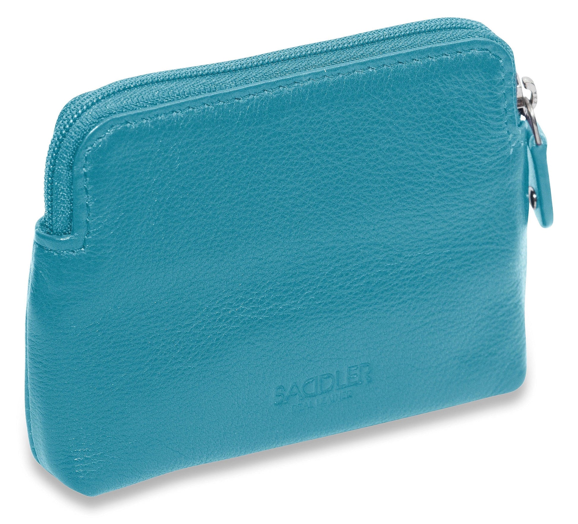 Compact Leather Zip Top Purse Pia Handmade RFID Protected