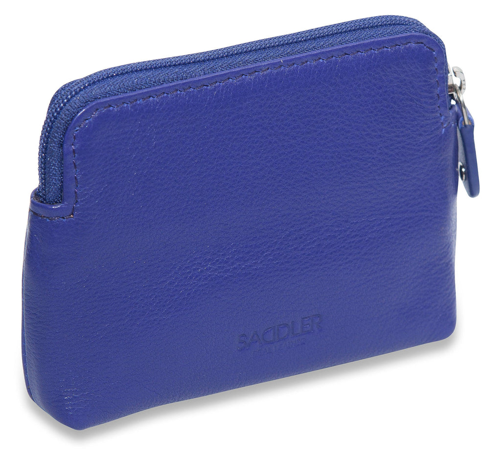 Compact Leather Zip Top Purse Pia Handmade RFID Protected