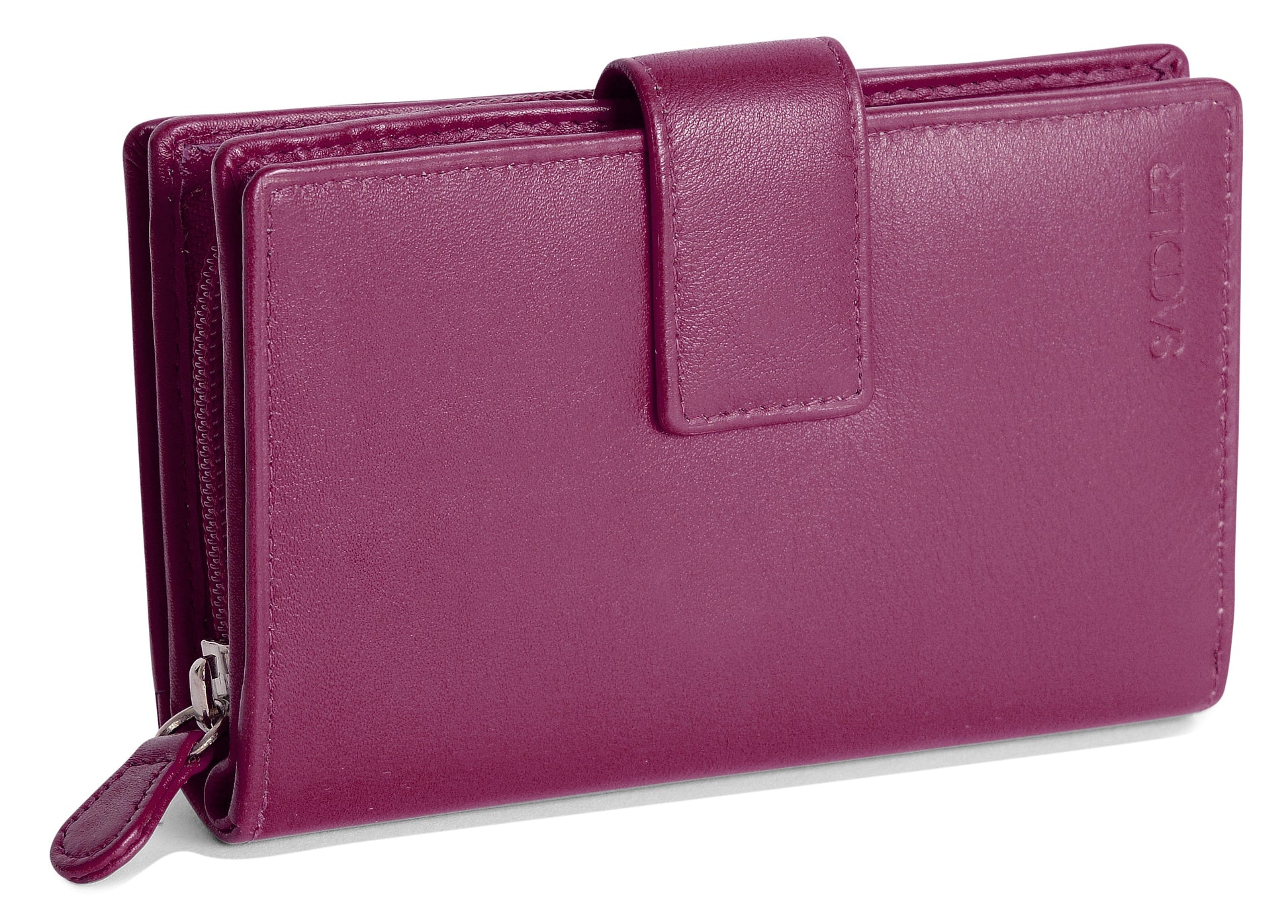 Georgie Leather Double Sided Purse with 13 Card Slots and RFID Protection