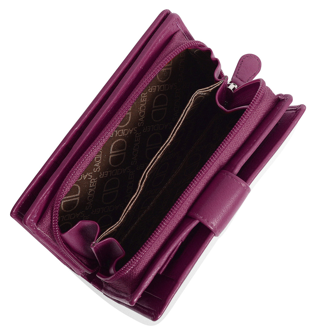 Georgie Leather Double Sided Purse with 13 Card Slots and RFID Protection