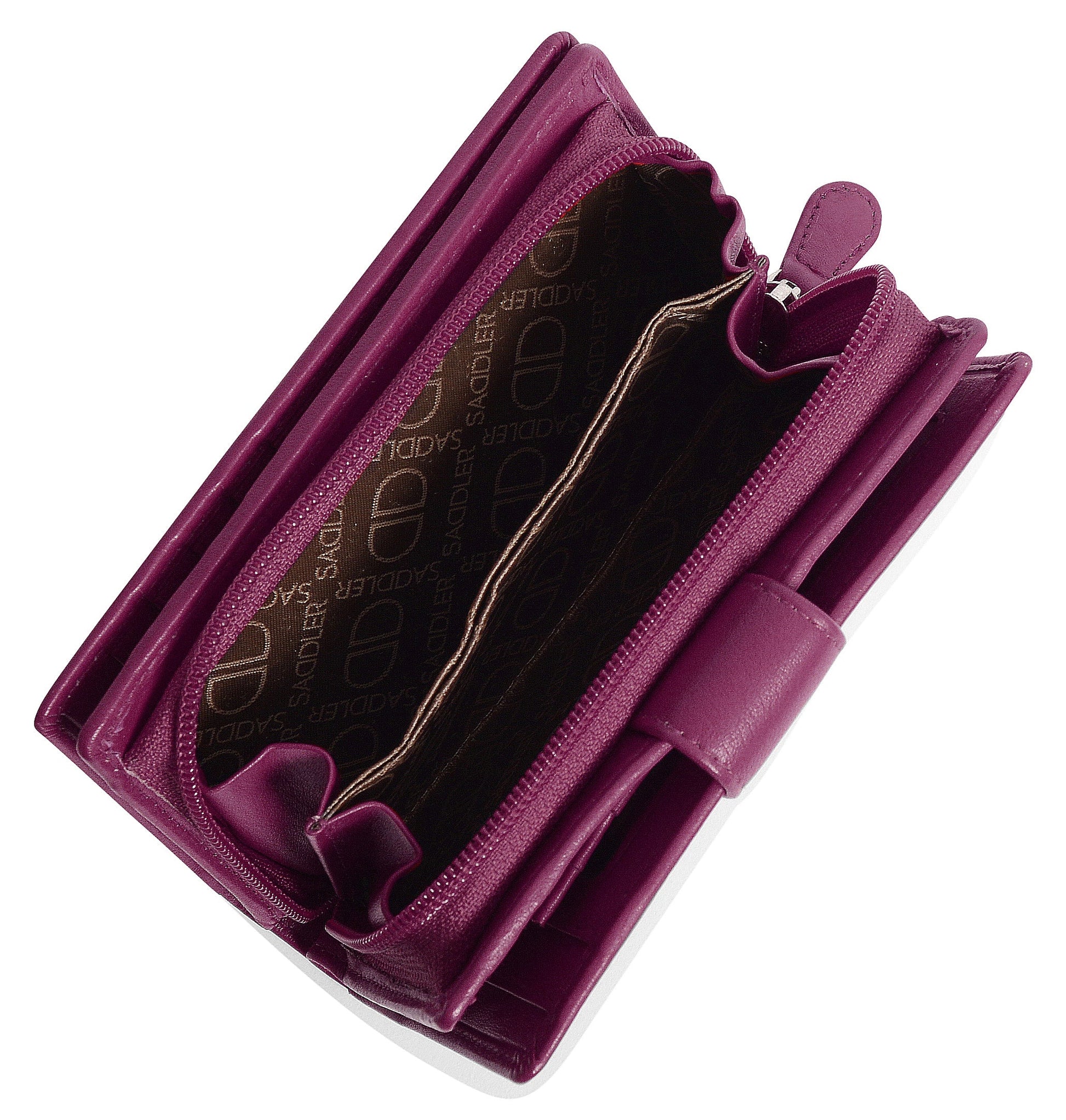 Georgie Leather Double Sided Purse with 13 Card Slots and RFID Protection