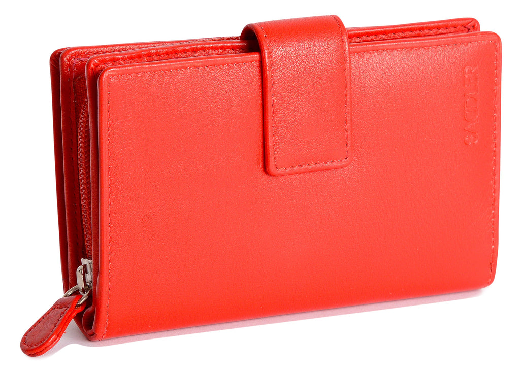 Georgie Leather Double Sided Purse with 13 Card Slots and RFID Protection
