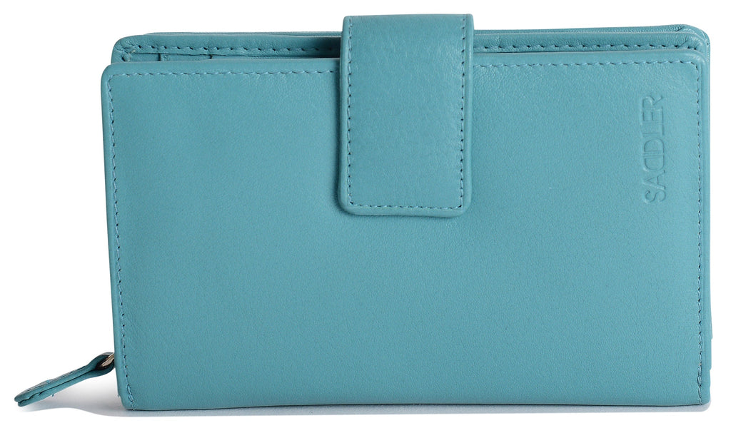 Georgie Leather Double Sided Purse with 13 Card Slots and RFID Protection