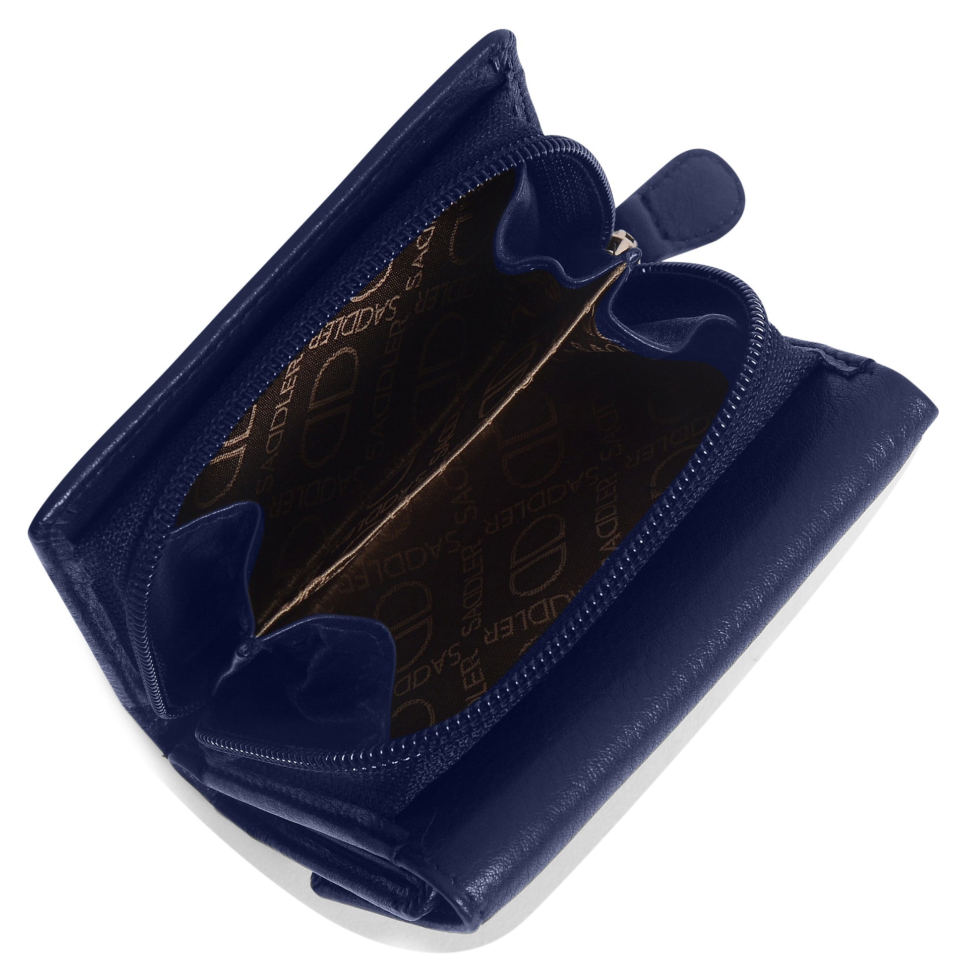 Handmade Leather Compact Trifold Purse with RFID Protection
