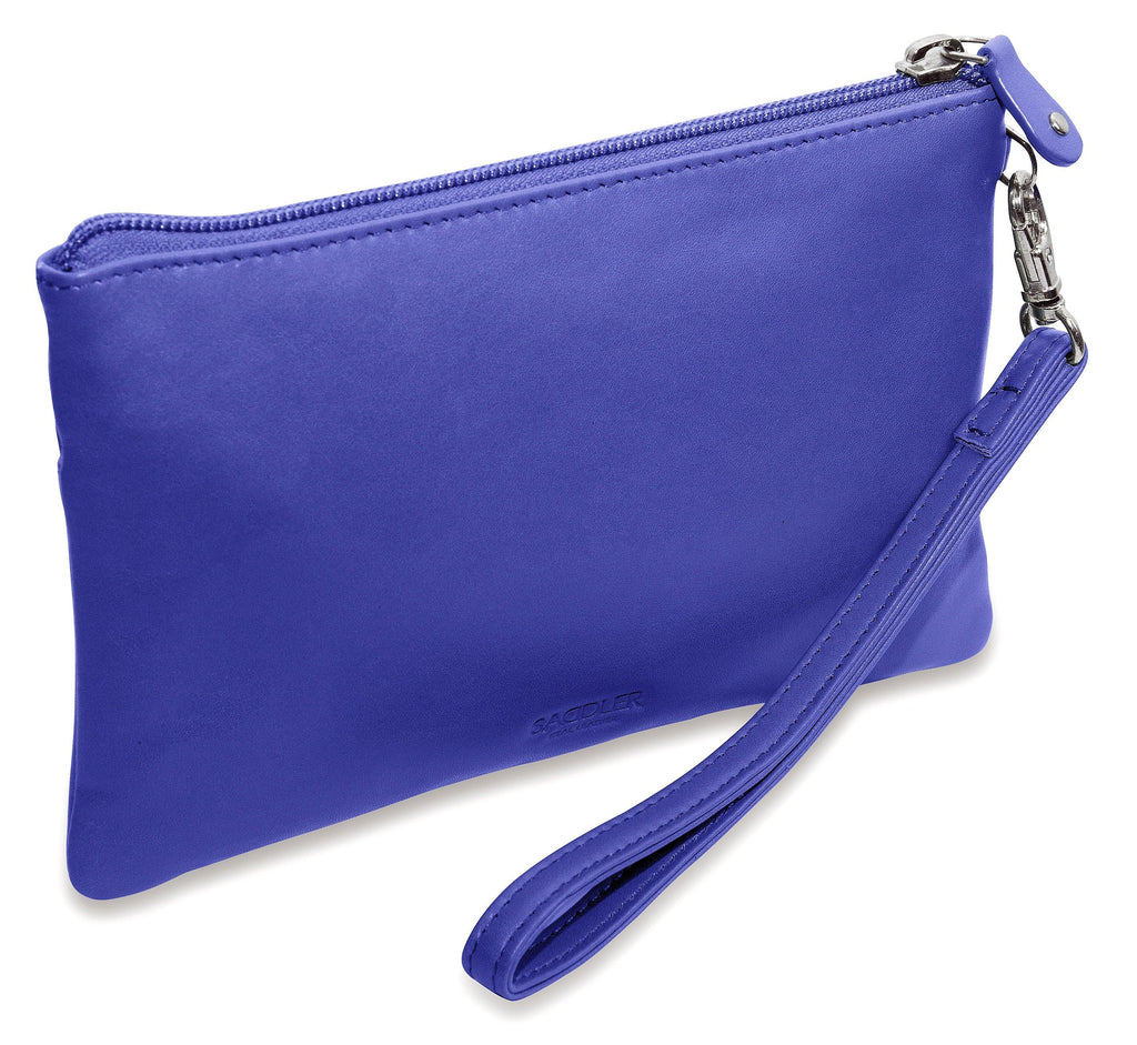 Scarlett Leather Zip Top Mini Clutch and Phone Holder
