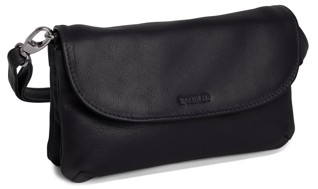 Audrey Compact Leather Crossbody Bag and Clutch