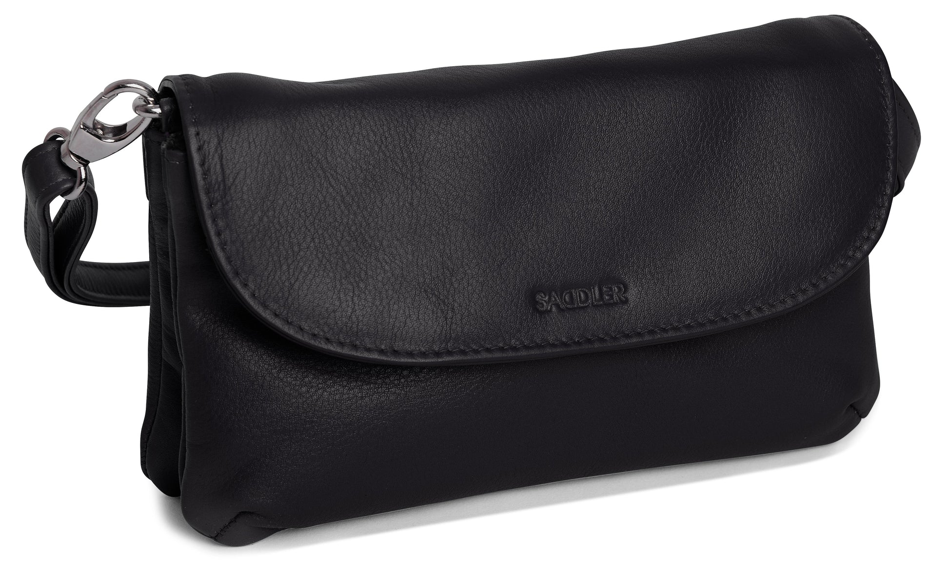Audrey Compact Leather Crossbody Bag and Clutch