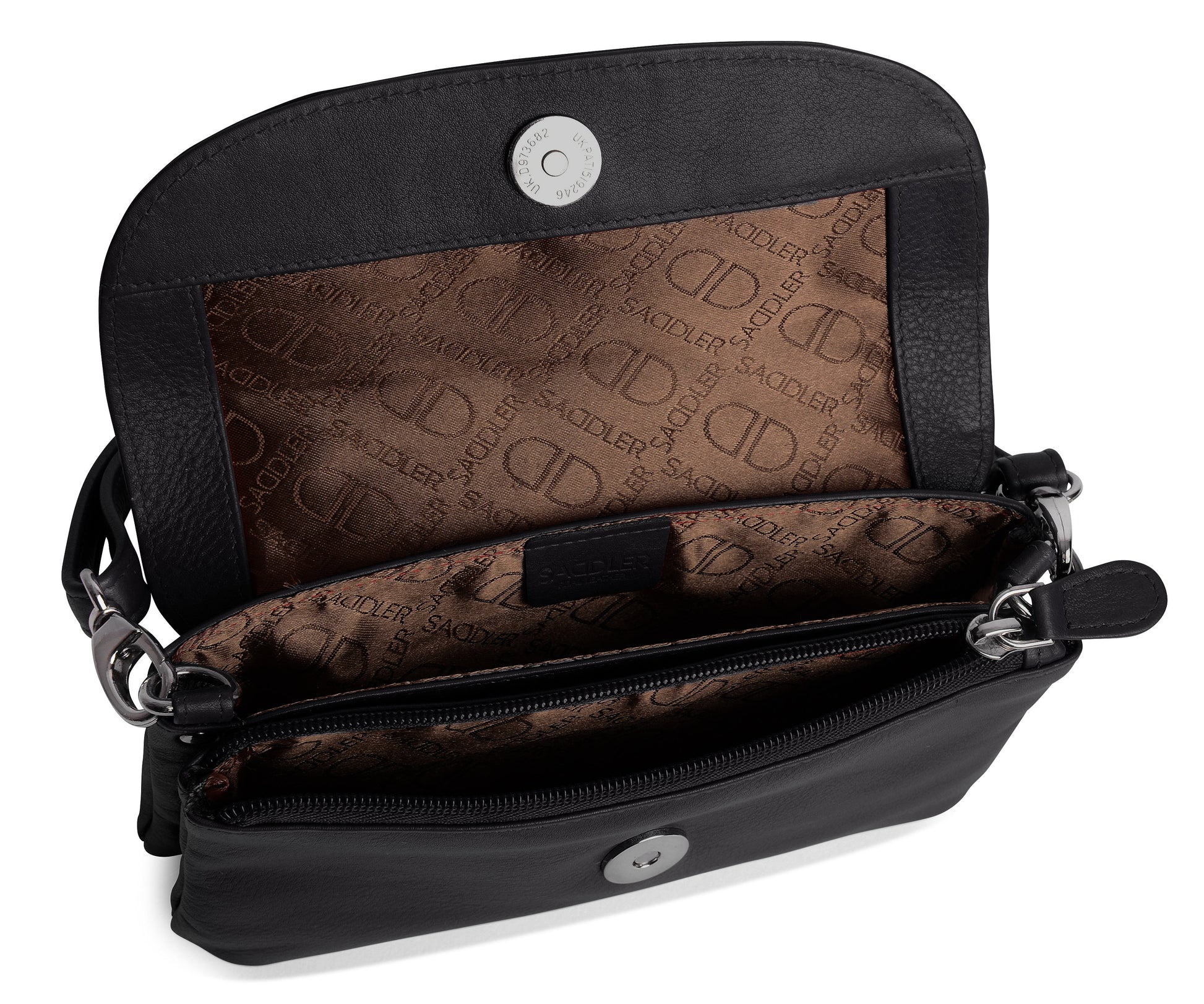 Audrey Compact Leather Crossbody Bag and Clutch