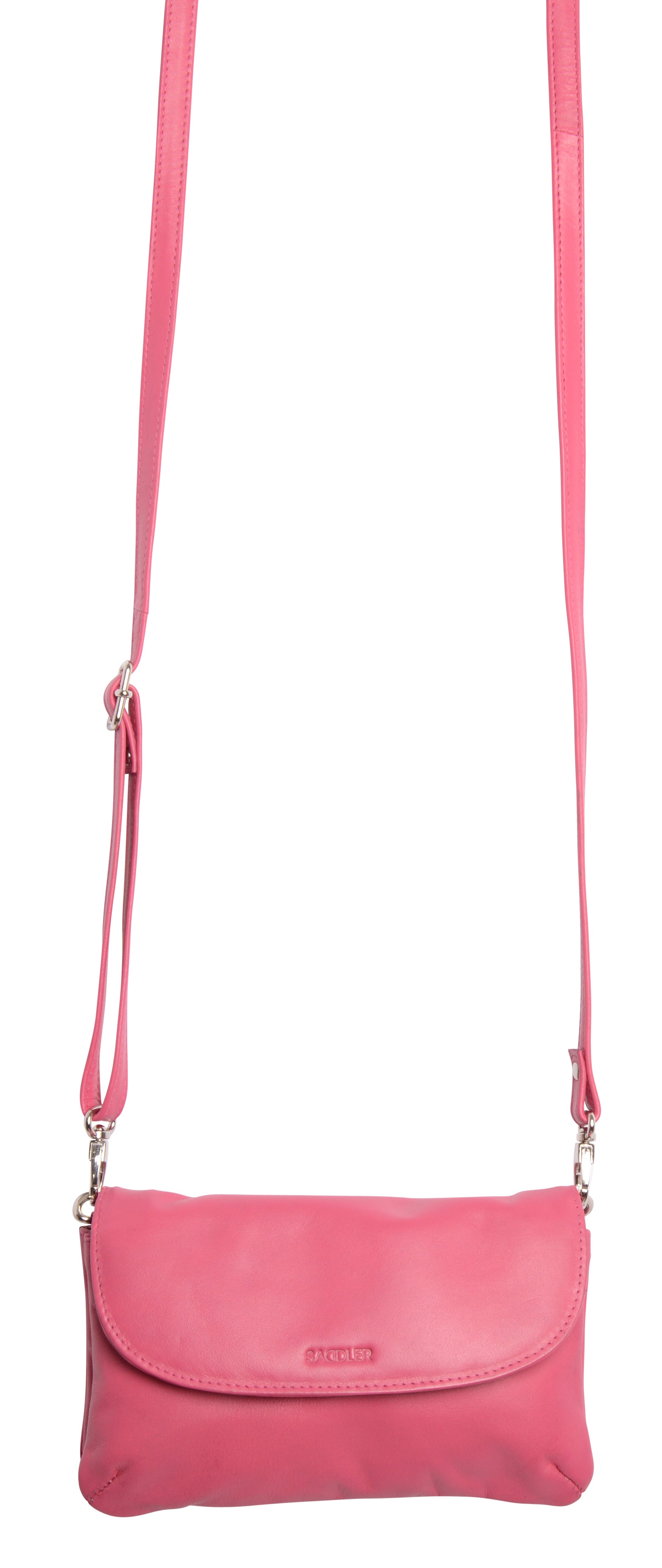 Audrey Compact Leather Crossbody Bag and Clutch