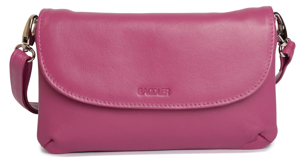 Audrey Compact Leather Crossbody Bag and Clutch