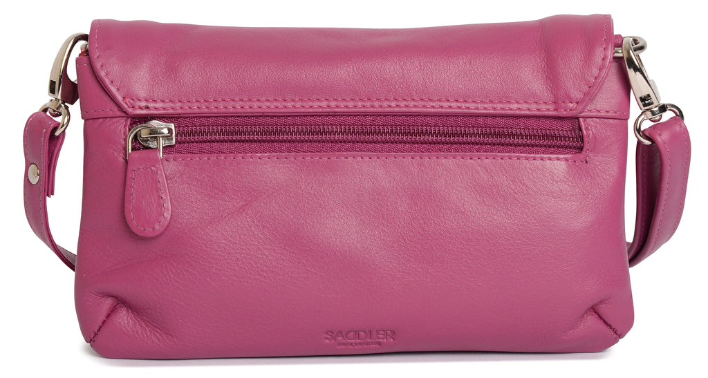 Audrey Compact Leather Crossbody Bag and Clutch