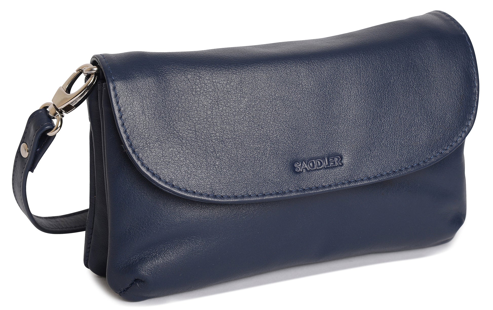 Audrey Compact Leather Crossbody Bag and Clutch