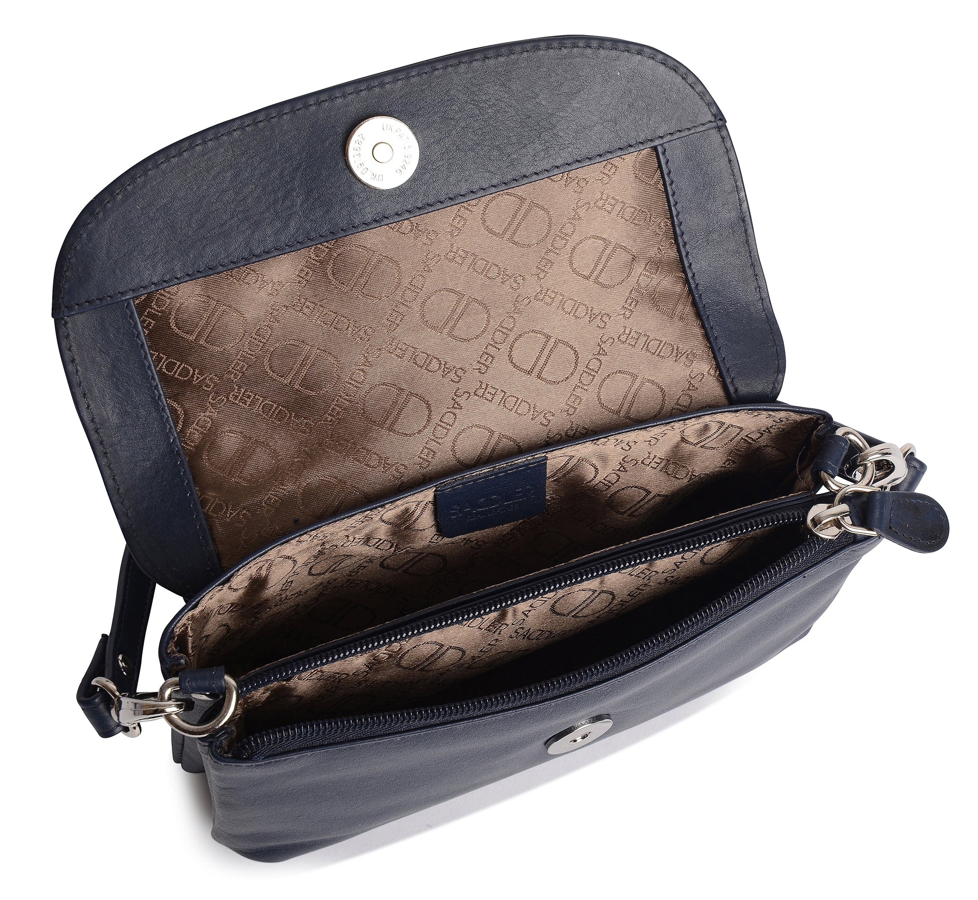 Audrey Compact Leather Crossbody Bag and Clutch